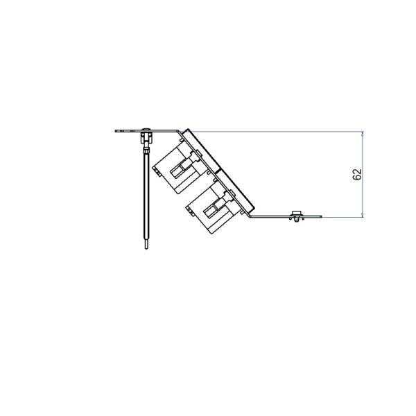 Produktbild UBD 160 175  -  Steckdoseneinsatz für 4 FLF inkl. 3x 1xT13, weiss